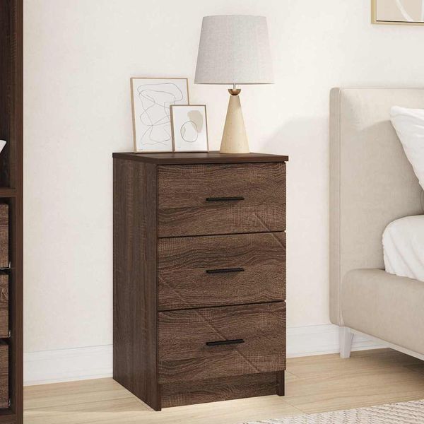 vidaXL Nachttisch Braun Eichen-Optik 38 x 38 x 66 cm Holzwerkstoff 883381