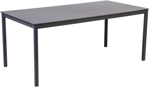greemotion Esstisch Calgary, Gartentisch, hochwertig, Edelstahl, rechteckig, 180 x 90 cm, anthrazit