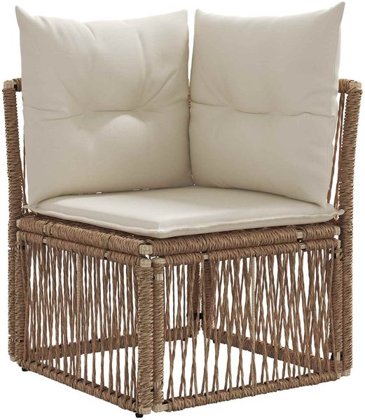 vidaXL Ecksofa Beige Poly-Rattan 42026712