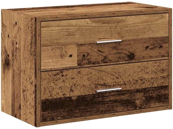 vidaXL Schrank mit 2 Schubladen Altholz-Optik 60x31x40cm Holzwerkstoff 858835