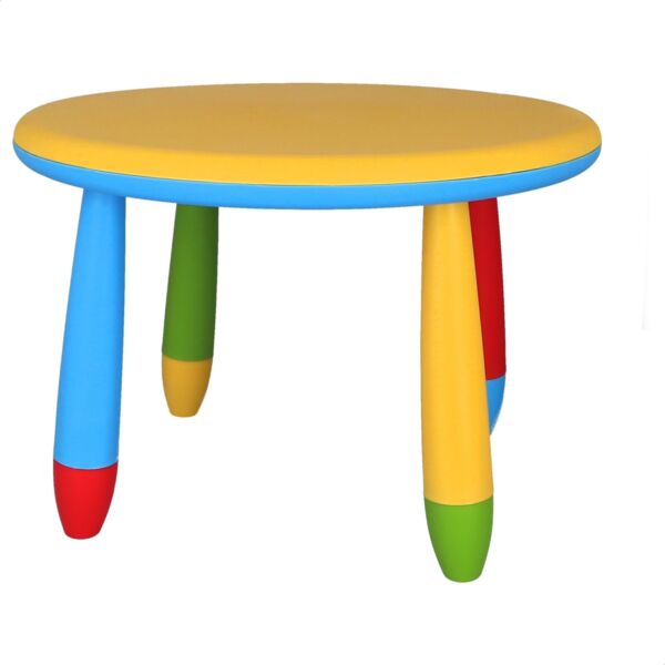 Mueblear 90048 Kinder-Tisch, rund, Kunststoff, 30 x 15 x 48 cm gelb