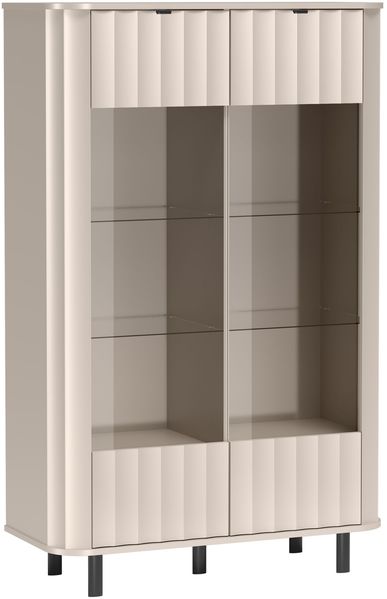 Selsey 'Novado' Vitrine zweitürig, 98 cm, Kaschmirgrau