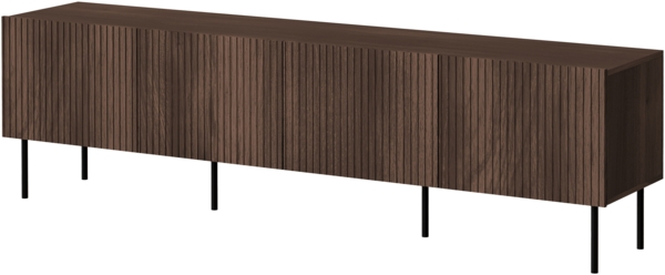 Mirjan24 'Trigev 200 4D' TV-Lowboard mit 4 Drehtüren, Laminatplatte nuss Warmia, 58 x 40 x 201 cm Bild 3