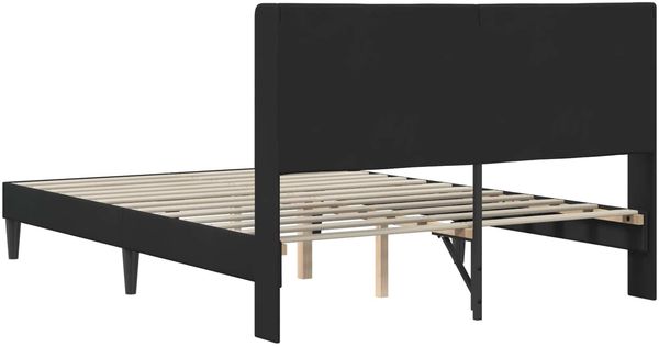vidaXL Bettrahmen mit Kopfteil Schwarz 140 x 200 cm Samt 42027513 Bild 6