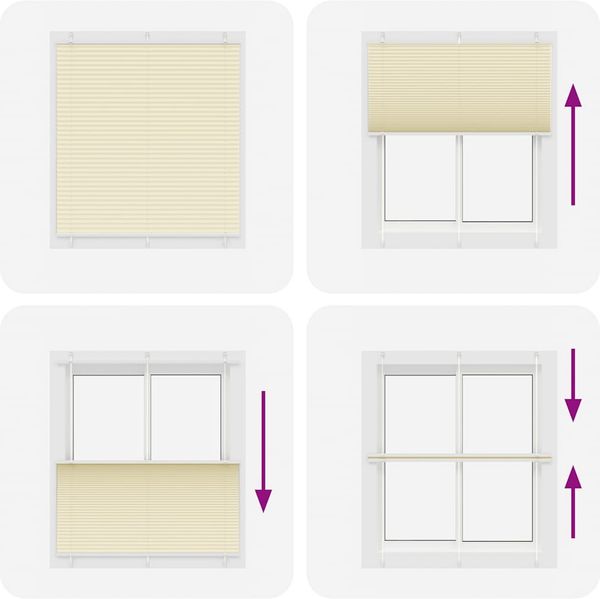 vidaXL Plissee Creme 115x100 cm Stoffbreite 114,4 cm Polyester 4015282 Bild 5