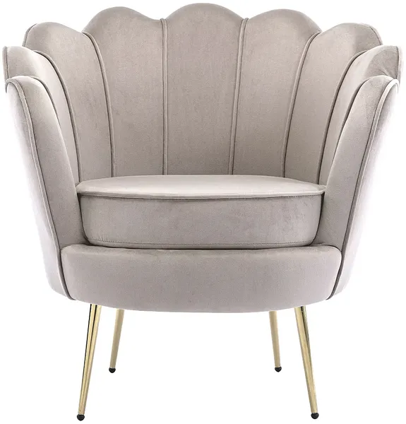 Vente-unique - DANDELION Sessel SamtStoff Schokoladenbraun - B 75 cm x H 76,5 cm x L 78 cm