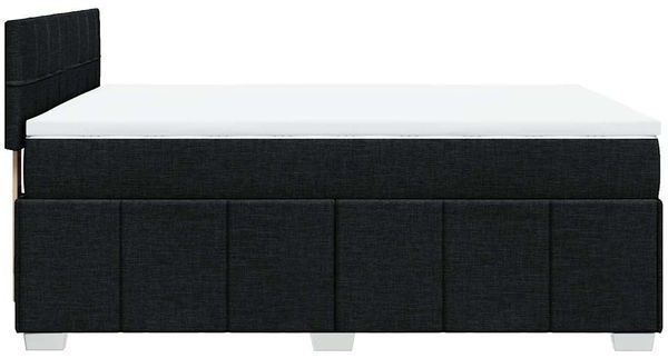 vidaXL Boxspringbett mit Matratze Schwarz 140x190 cm Stoff 3289365 Bild 7