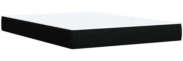 vidaXL Boxspringbett mit Matratze Schwarz 140x190 cm Stoff 3289365 Bild 10