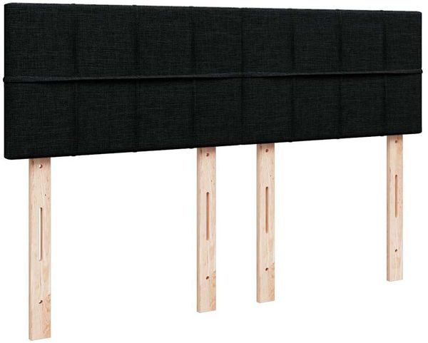 vidaXL Boxspringbett mit Matratze Schwarz 140x190 cm Stoff 3289365 Bild 12