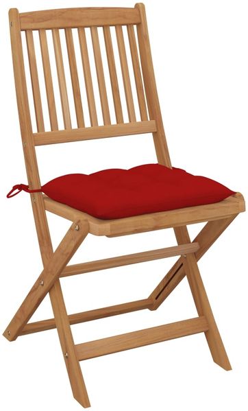 vidaXL Klappbare Gartenstühle 6 Stk. mit Kissen Massivholz Akazie 3075015 Bild 3