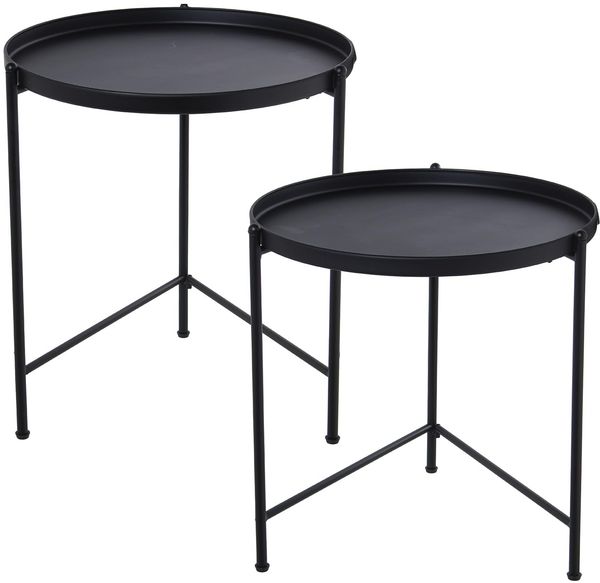 DRW Tisch, Metall, Schwarz, 58 x 55 x 55 cm