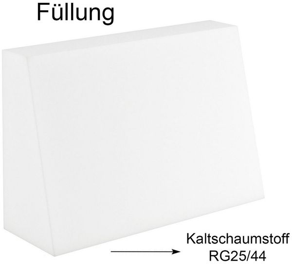 sunnypillow Rückenkissen Palettenkissen mit abnehmbarem Bezug Seitenkissen 60x40x20/10cm, Grau Bild 3