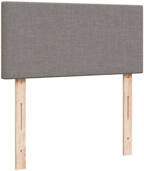 vidaXL Boxspringbett mit Matratze Taupe 90x200 cm Stoff 3288068 Bild 7