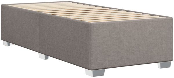 vidaXL Boxspringbett mit Matratze Taupe 90x200 cm Stoff 3288068 Bild 8