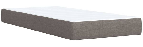 vidaXL Boxspringbett mit Matratze Taupe 90x200 cm Stoff 3288068 Bild 9