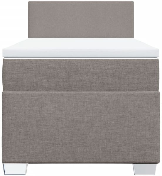 vidaXL Boxspringbett mit Matratze Taupe 90x200 cm Stoff 3288068 Bild 6