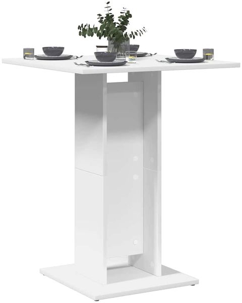 Bistrotisch, Bartisch, Stehtisch Weiß 60x60x75 cm Holzwerkstoff