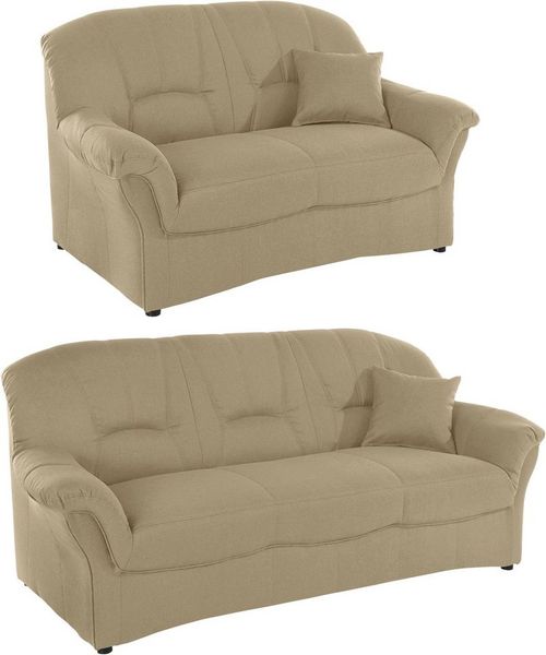 DOMO collection Polstergarnitur Bahia zeitlos & elegantes Sofa, bequem, (Set), 3-Sitzer & 2-Sitzer-Set