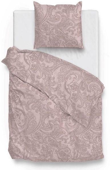 Zo! Home Cotton Bettwäsche 155x220 Paisley di Lino Shell nude rosa