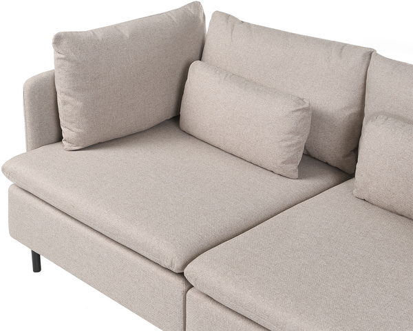 U-förmiges Modulsofa 4-Sitzer EGERIS Stoff Beige Bild 7