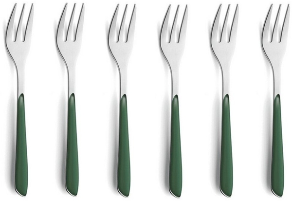 Kuppels PRISMA Kuchengabel Set 6-teilig tannengrün mattiert