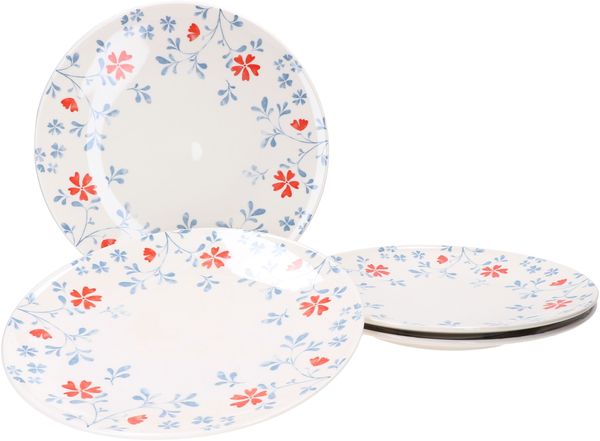 Ritzenhoff Julia Blume blau 4er Set Speiseteller Essteller Platte floral Blüten Bild 2