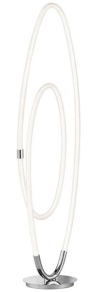 LED Stehleuchte, chrom, dimmbar, H 140 cm