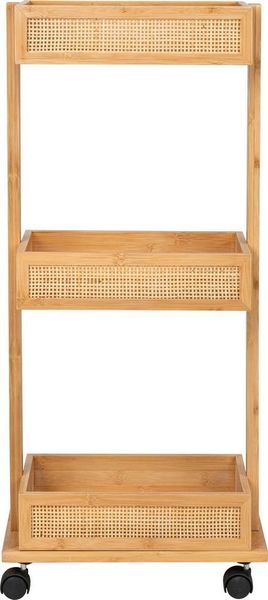 WENKO Badregal Allegre, Wagen, aus Bambus und Rattan