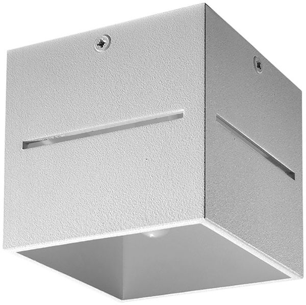 Deckenleuchte, Aluminium grau, H 10 cm