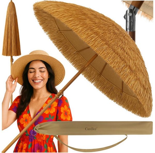 Gardlov Sonnenschirm Gartenschirm Strandschirm, LxB: 150x170 cm, Spar-Set, einfache Montage, höhenverstellbar 105–185 cm, ideal für Balkon, Terrasse oder Garten