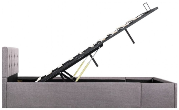 vidaXL Stauraumbett Hydraulisch Taupe Stoff 120×200 cm 285596 Bild 15