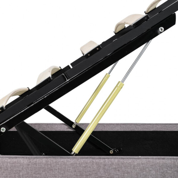 vidaXL Stauraumbett Hydraulisch Taupe Stoff 120×200 cm 285596 Bild 12