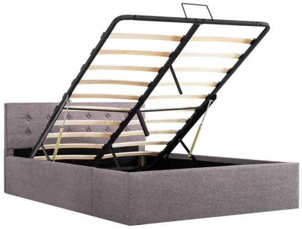 vidaXL Stauraumbett Hydraulisch Taupe Stoff 120×200 cm 285596 Bild 10