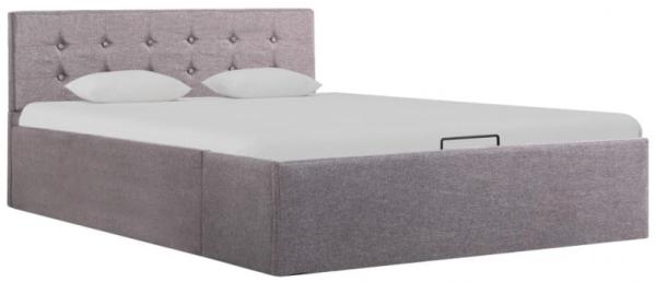 vidaXL Stauraumbett Hydraulisch Taupe Stoff 120×200 cm 285596 Bild 1