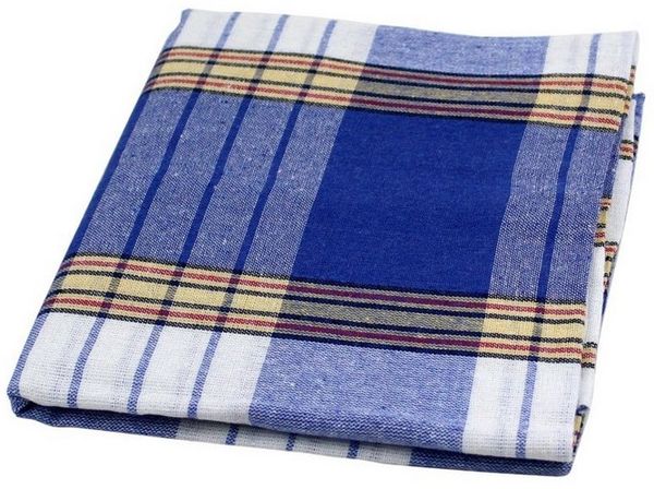 my Hamam Hamamtücher Hamamtuch ohne Fransen blau kariert »Pestemal Classic« ca. 80x170 cm, Baumwolle und Polyester (1-St), Sauna Handtuch saugstark, pflegeleicht, kompakt