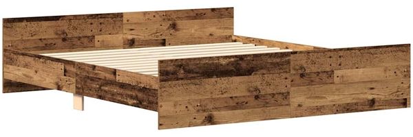 vidaXL Bettgestell ohne Matratze Altholz-Optik 160x200cm Holzwerkstoff 3328754 Bild 4