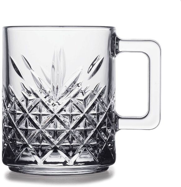 Pasabahce Timeless 2er-Gläser Set mit Henkel Teeglas Kaffeeglas Kristallglas-Optik Transparent 250ml Bild 4