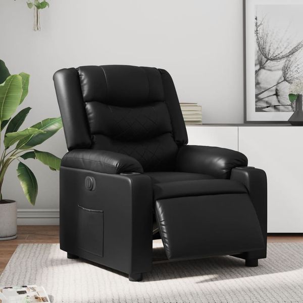 vidaXL Relaxsessel Elektrisch Schwarz Kunstleder 3206543