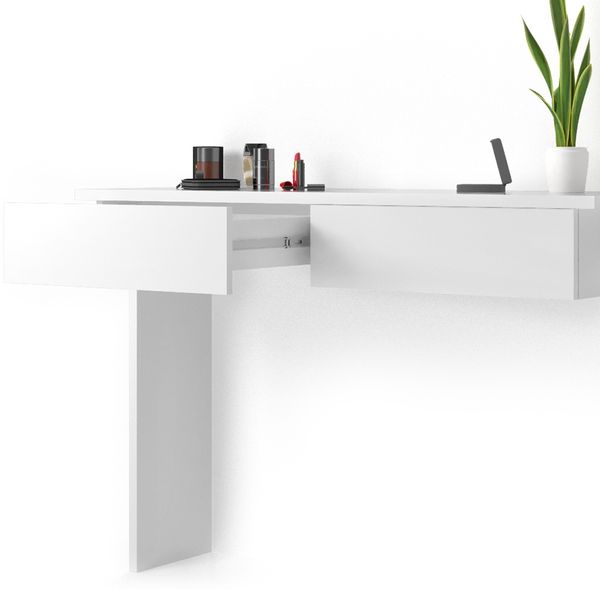 Vicco 'Azur' Schminktisch mit Hocker, Holzspanplatte weiß, hochglanz, 120 x 40 x 83 cm Bild 6