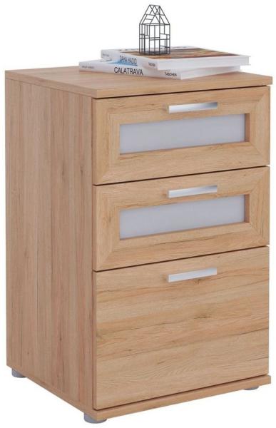 CARO-Möbel Nachttisch für Boxspringbetten Nachtschrank Nachtkommode MARIKE in San Remo, mit 3 Schubladen
