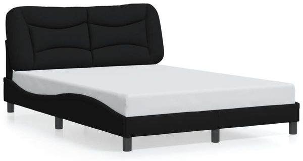 vidaXL Bettgestell ohne Matratze "Hvar" Schwarz 140x200 cm Stoff 3207774
