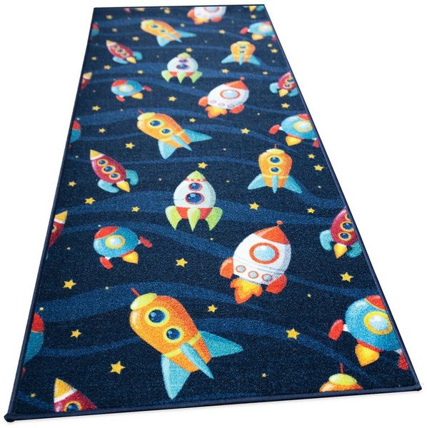 Kubus Kinderteppich Ball&Space, Teppich für Jungen und Mädchen, Erhältlich in zwei Designs