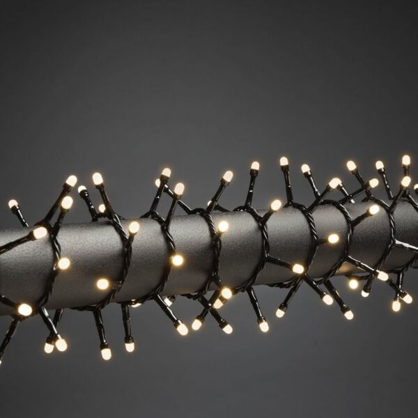 Konstsmide Micro LED Compactlights gefrostet Außen 600 warmweiße Dioden 18,4 m