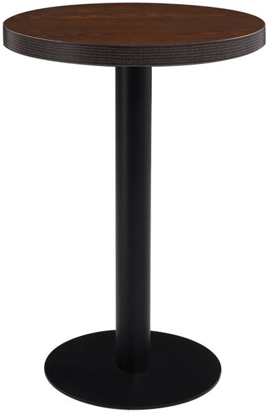 vidaXL Bistrotisch Dunkelbraun 60 cm MDF 286422