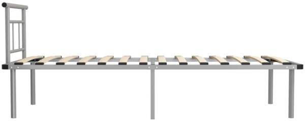 vidaXL Bettgestell Grau Metall 100x200 cm [324825] Bild 2
