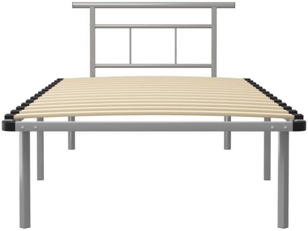 vidaXL Bettgestell Grau Metall 100x200 cm [324825] Bild 6