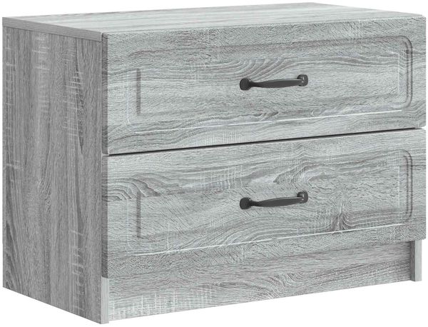 vidaXL Nachttisch Graues Sonoma 62 x 34,5 x 44,5 cm Holzwerkstoff 895701