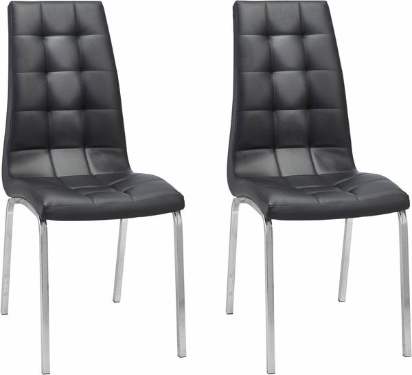 OTTO home 4-Fußstuhl Lila (Set, 2 St), (2 Stück) Bezug in Kunstleder, verchromtes Metallgestell