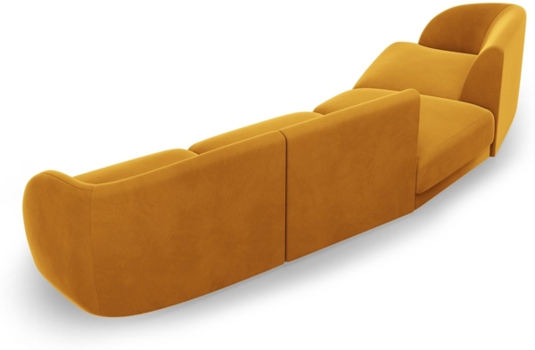 Micadoni Modulares Sofa Miley 4-Sitzer Links Samtstoff Bluvel Gelb Bild 4