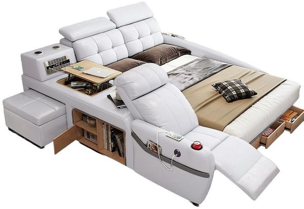 JVmoebel Multimediabett Multifunktion Deluxe Betten Massage Funktion Bett Hotel Polster (1-tlg), Made in Europa